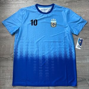 Argentina Messi Blue Ombre Men's Jersey